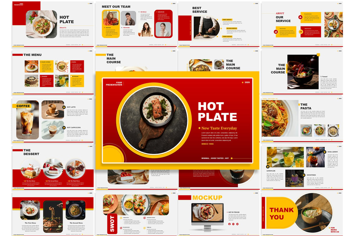 Template Presentasi Makanan - Powerpoint Modern dan Bersih