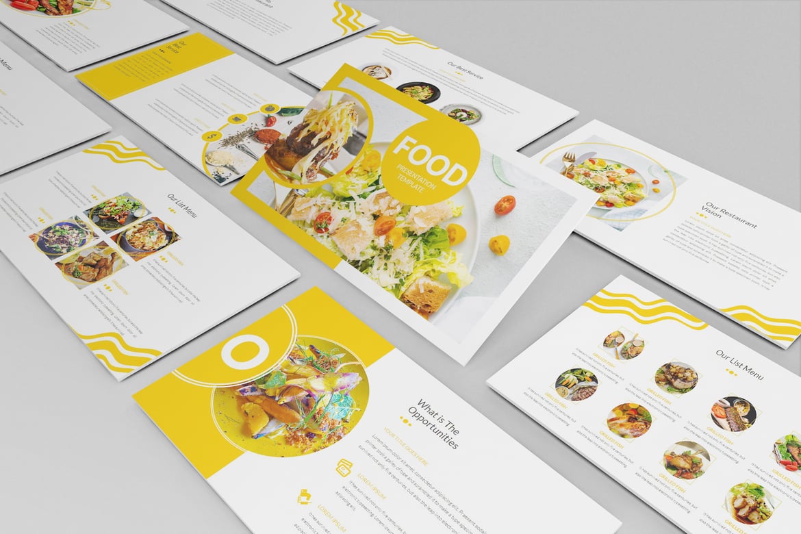 Template Presentasi Makanan - PowerPoint Modern dan Kreatif