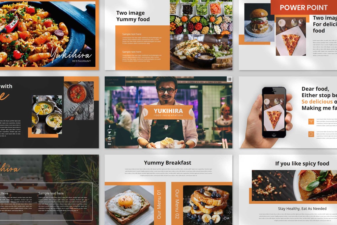 Template Presentasi Makanan - PowerPoint Elegan dan Profesional