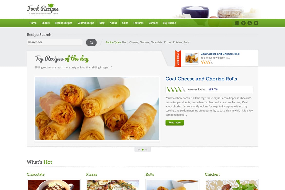 Template Website Resep Makanan yang Menarik dan Modern