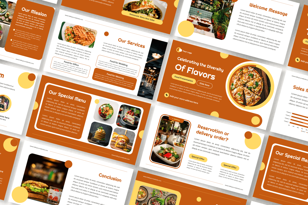 Template PowerPoint Presentasi Restoran yang Menarik dan Profesional