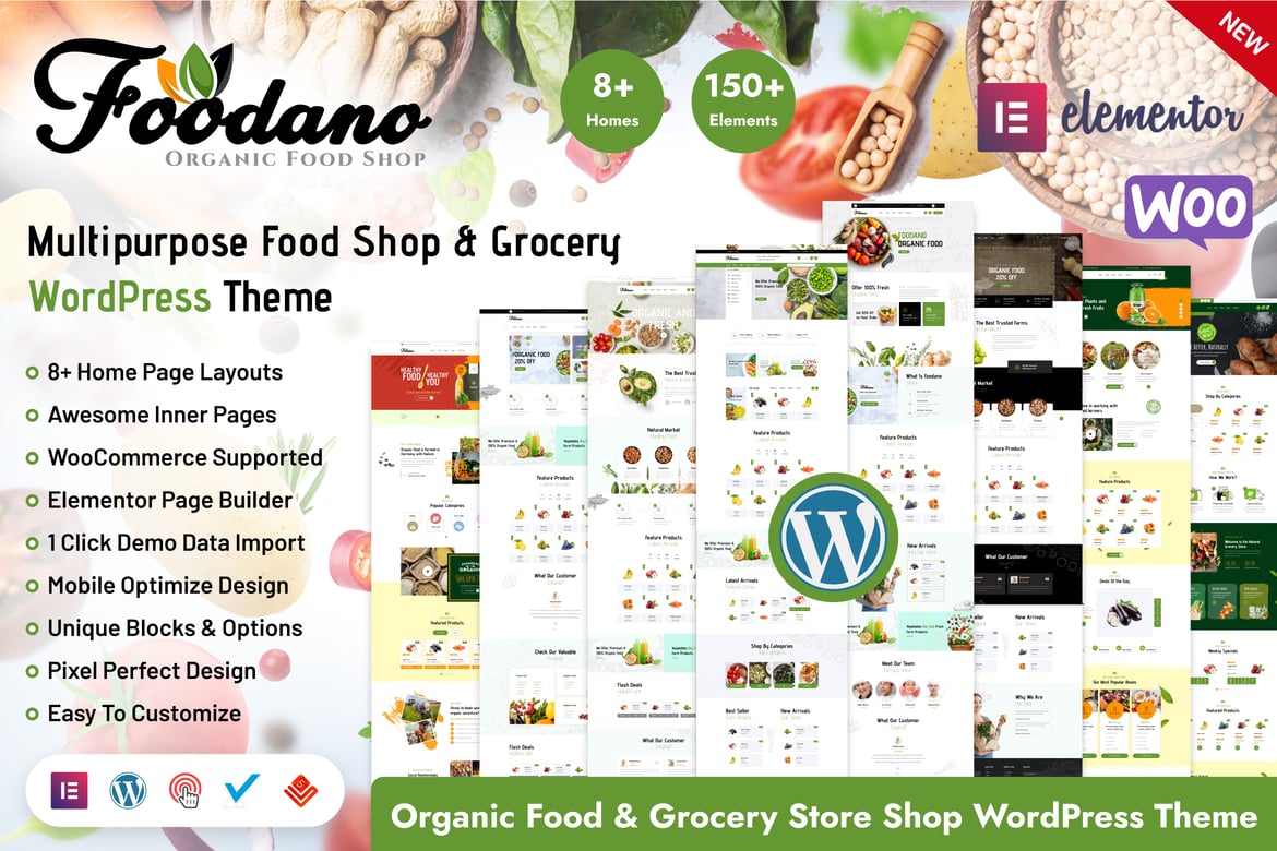Foodano - Tema WordPress Toko Makanan Alami yang Menarik