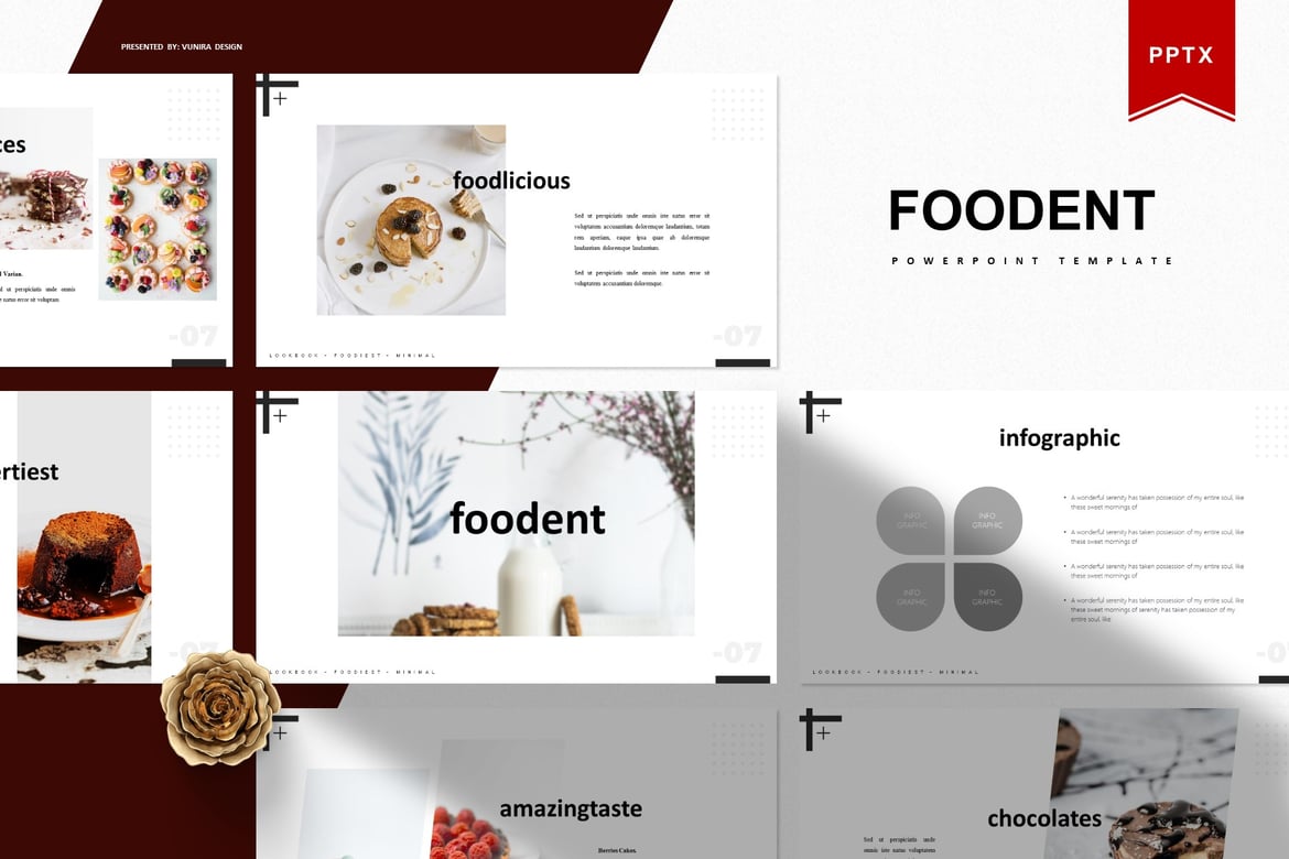 Template Presentasi Powerpoint Foodent yang Menarik dan Profesional