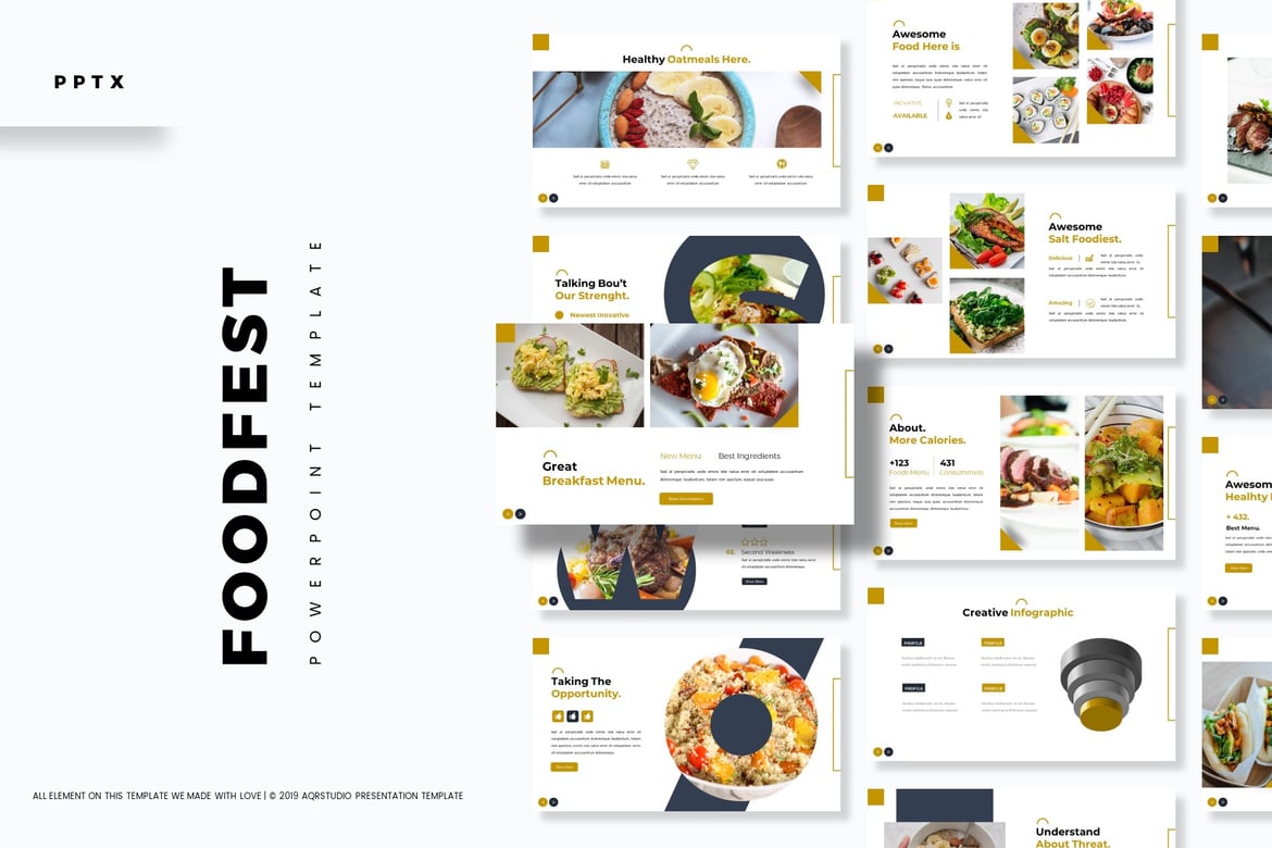 Template Powerpoint Foodfest - Solusi Presentasi Kreatif Anda