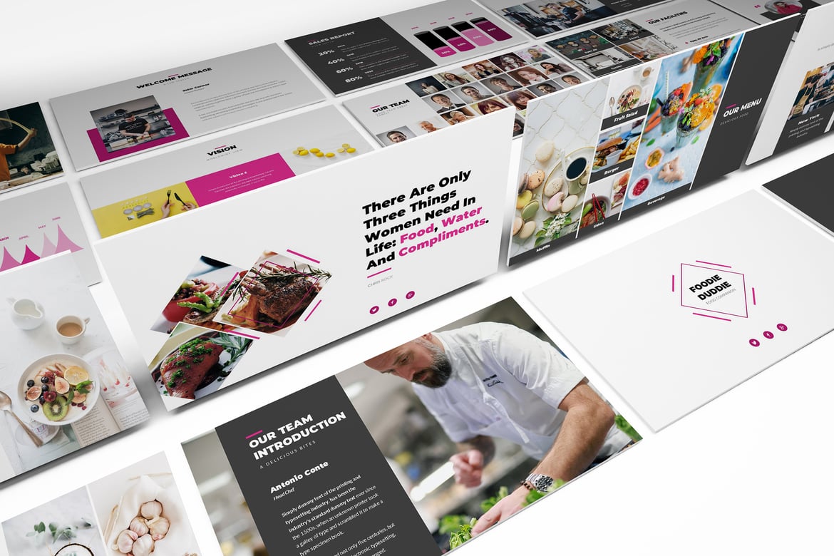 Template Presentasi Powerpoint Kuliner Kreatif