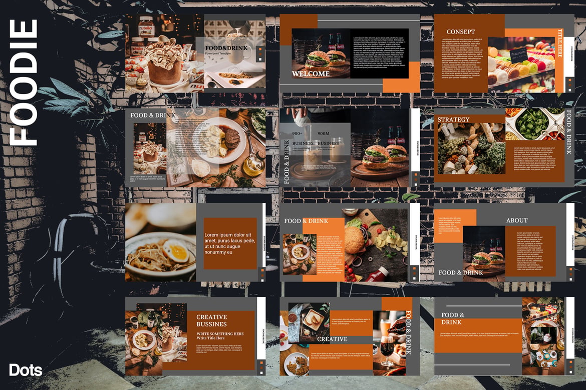Template PowerPoint Foodie: Presentasi Minimalis yang Stylish