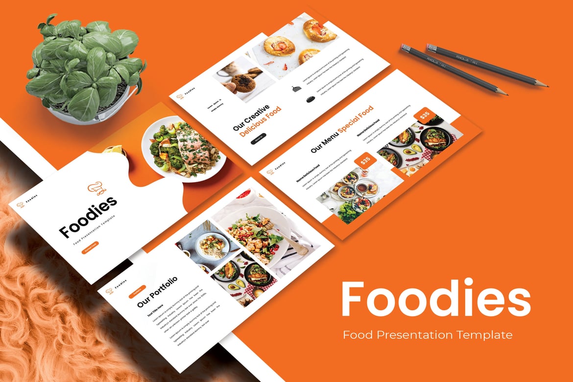 Template Powerpoint FOODIES – Kreatif dan Modern untuk Presentasi Anda