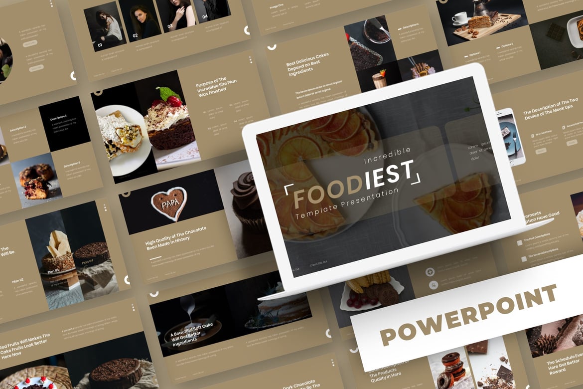 Foodiest - Template Powerpoint Serbaguna untuk Presentasi Menarik