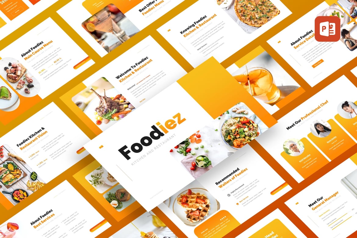 Template PowerPoint Makanan & Restoran yang Kreatif dan Menarik