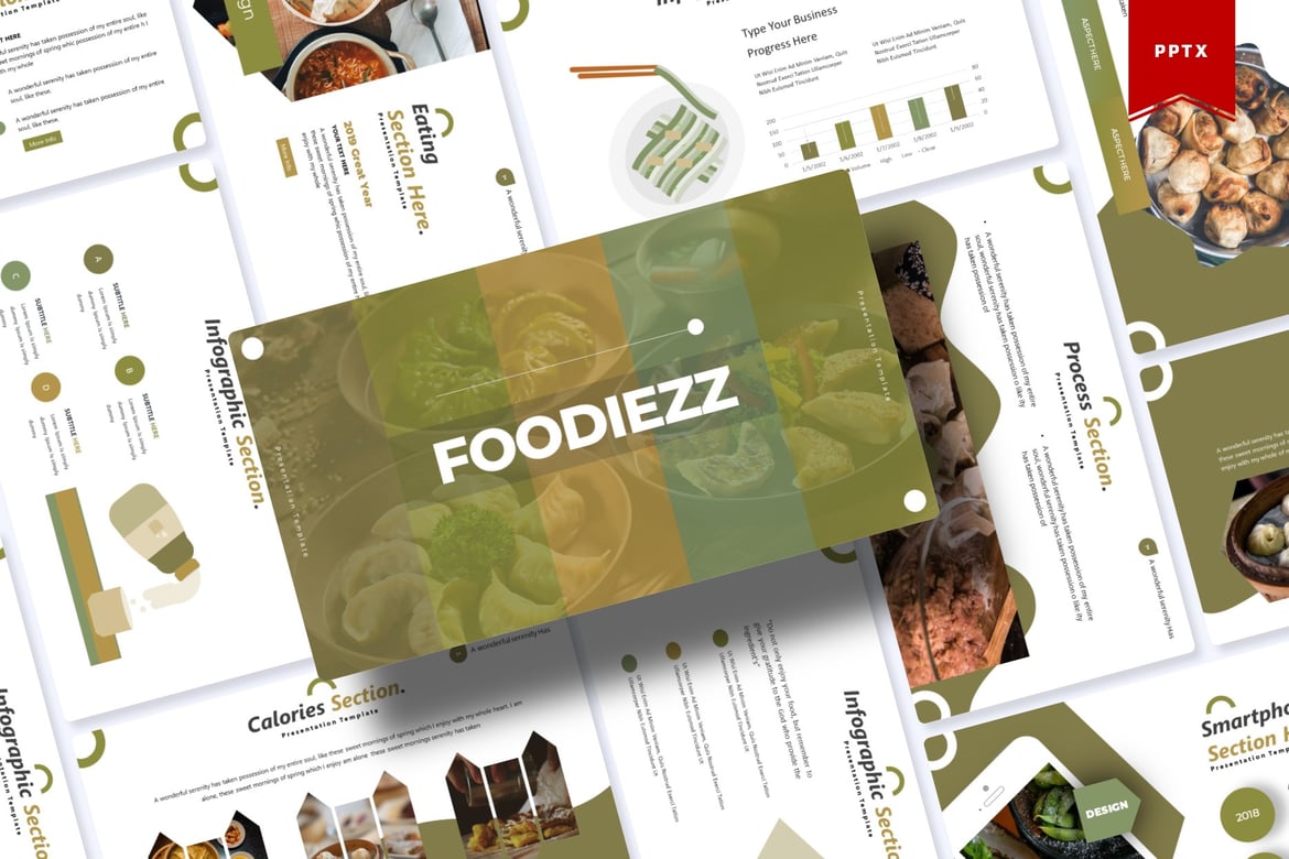 Template Presentasi Foodiezz | Powerpoint yang Menarik