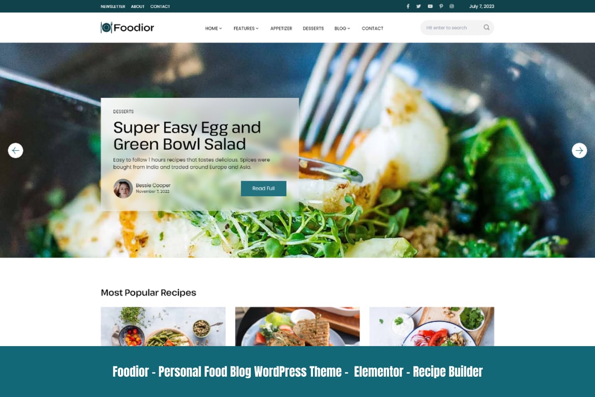 Foodior - Tema WordPress Menarik untuk Blog Kuliner Pribadi