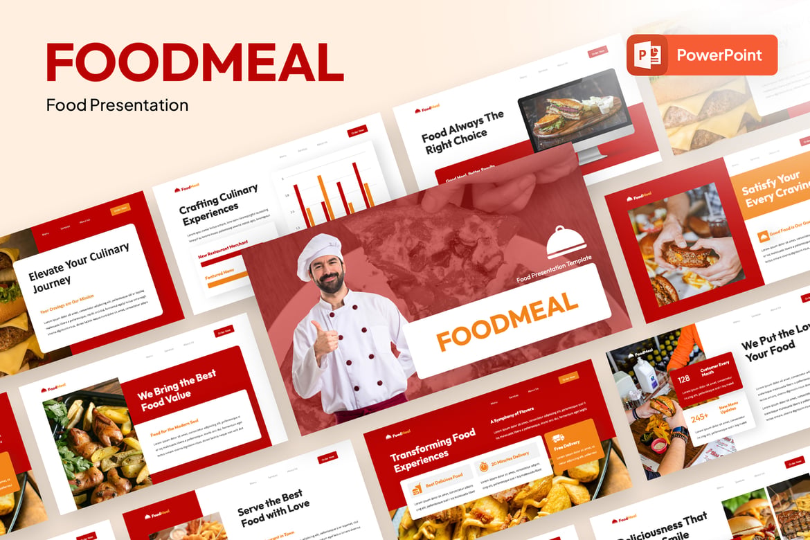 Template Presentasi Makanan - PowerPoint Profesional