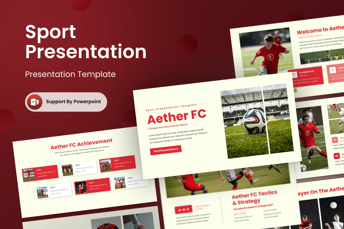 Template Presentasi PowerPoint Sepak Bola yang Profesional dan Serbaguna