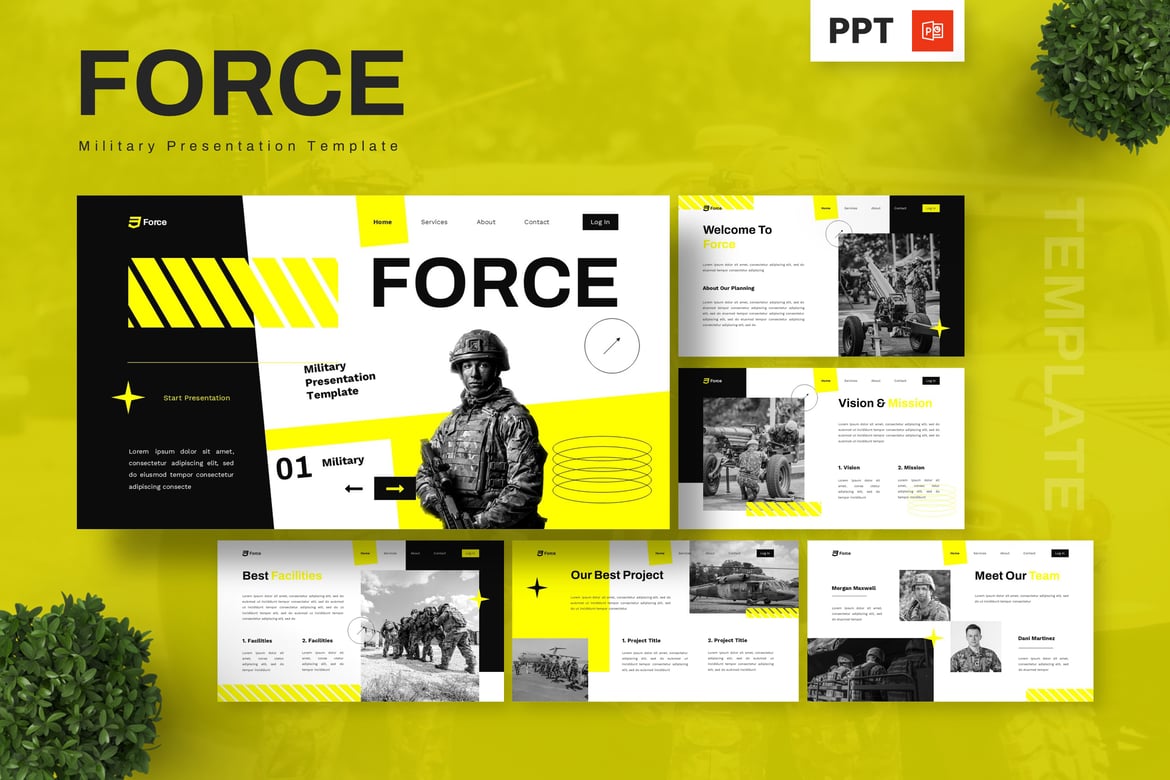 Template Powerpoint Militer - Kekuatan yang Memukau untuk Presentasi Anda