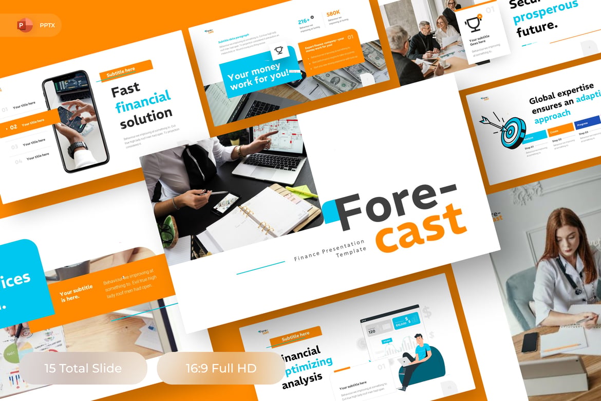 Template Presentasi Keuangan - Forecast PowerPoint yang Menarik