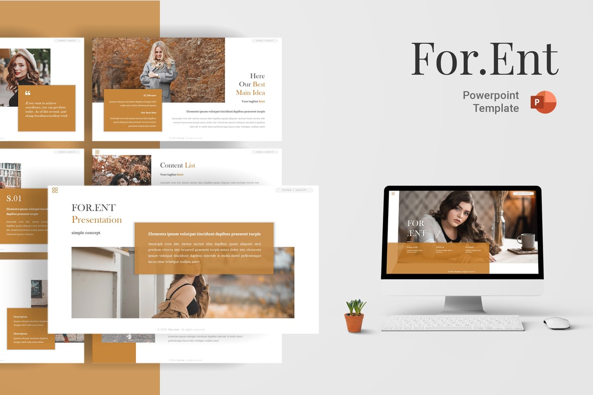 Forent - Template Presentasi PowerPoint yang Menarik