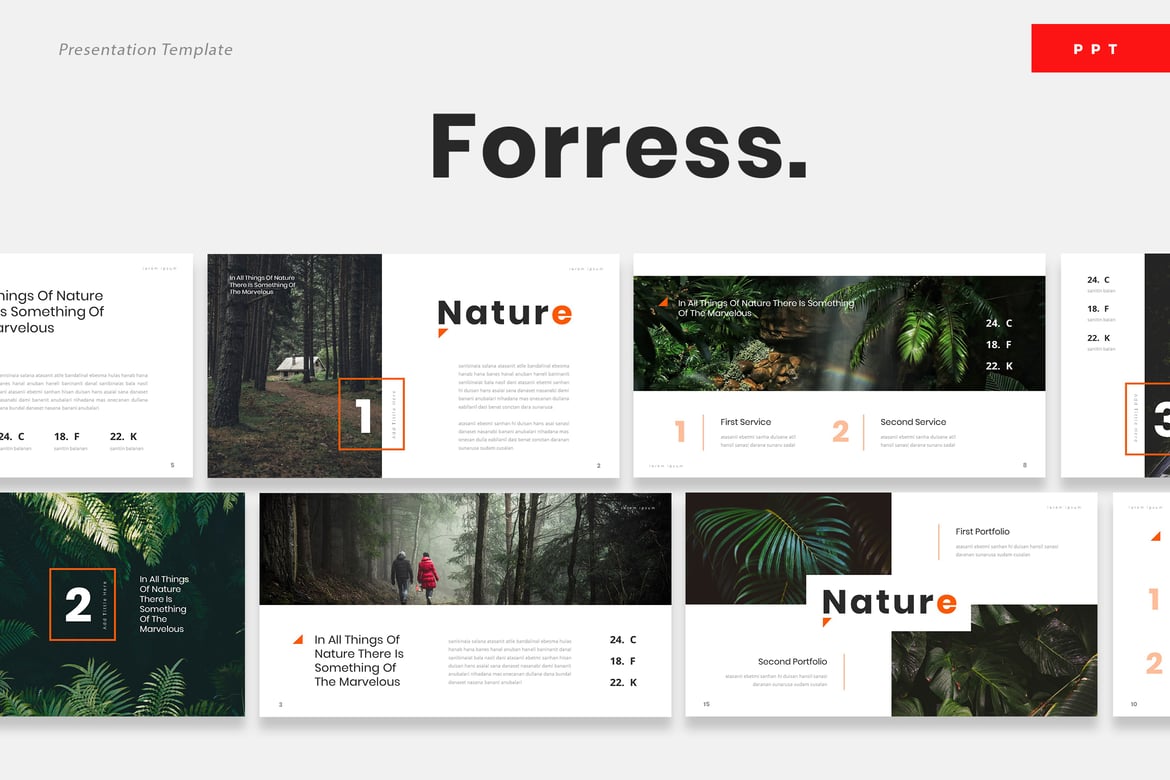 Foress - Template Presentasi PowerPoint yang Menggugah Alam