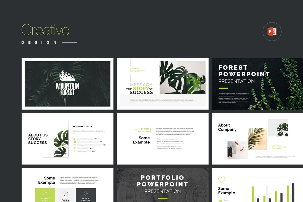 Template Presentasi PowerPoint Hutan yang Menarik dan Profesional