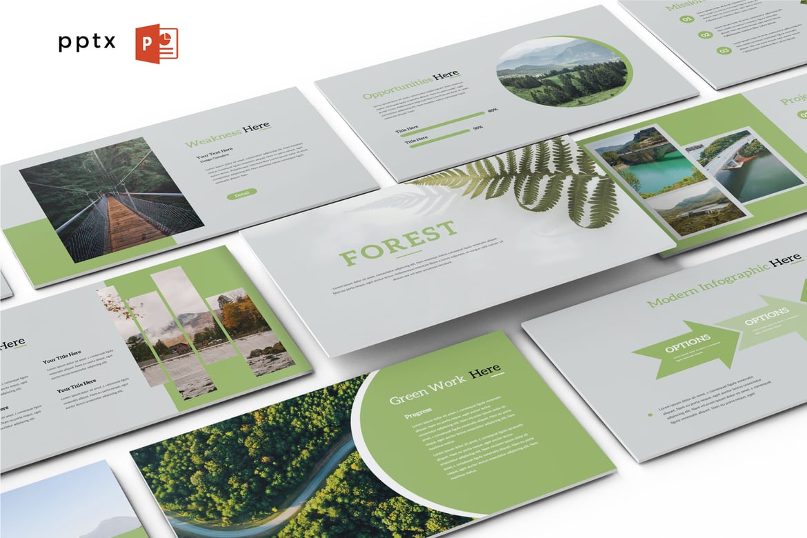 Template Presentasi PowerPoint FOREST - Desain Modern dan Profesional
