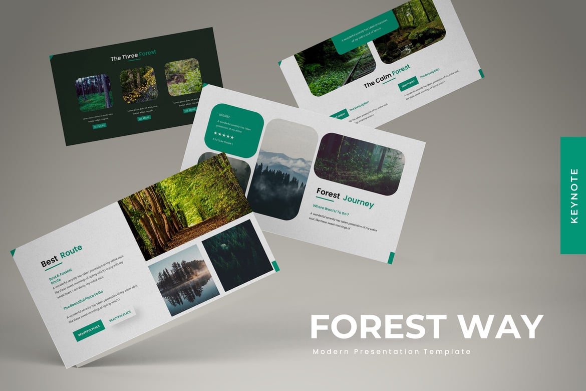 Template Powerpoint Forest Way - Solusi Presentasi Menarik
