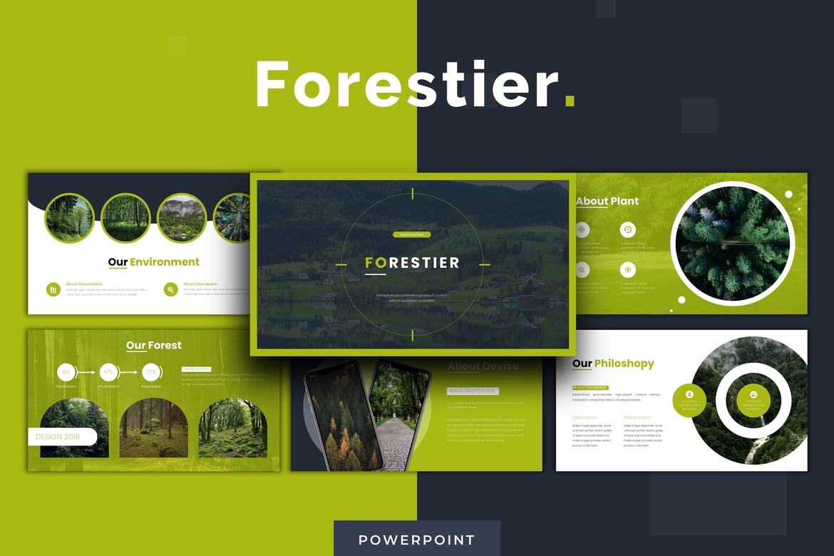Template Powerpoint Forestier - Solusi Presentasi Kreatif Anda