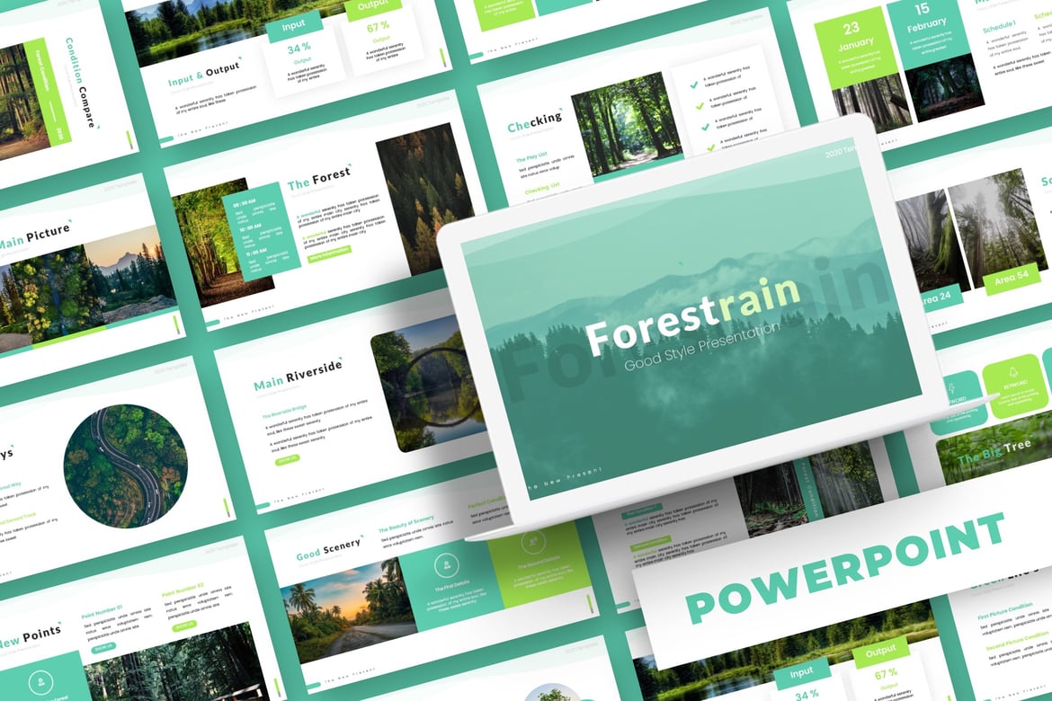 Forestrain - Template PowerPoint Multifungsi yang Menarik