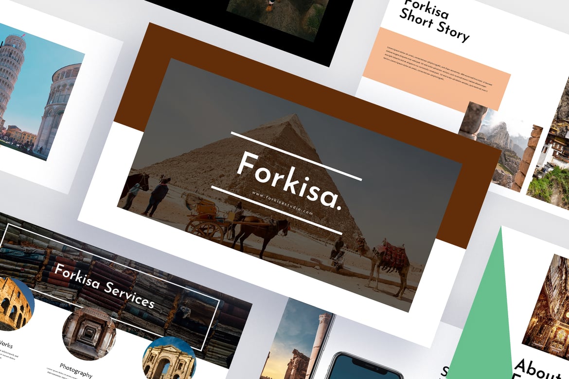 Template Presentasi Sejarah Forkisa - Desain Powerpoint Menarik