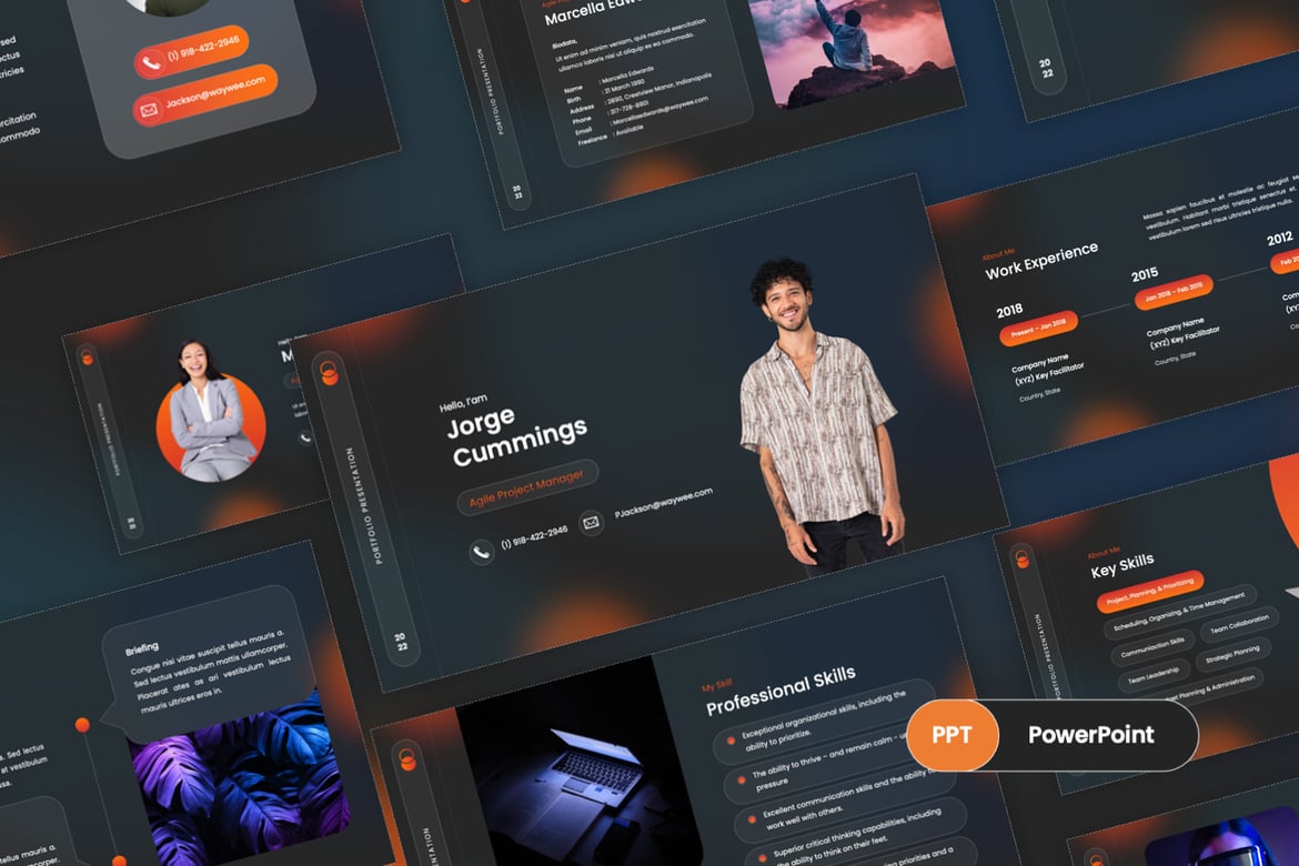 Forlios - Template PowerPoint Portofolio yang Menarik