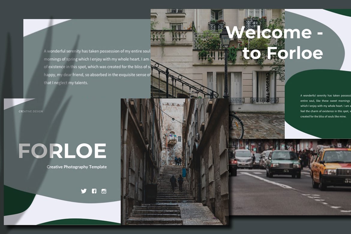 Forloe – Template Presentasi PowerPoint Kreatif untuk Fotografi