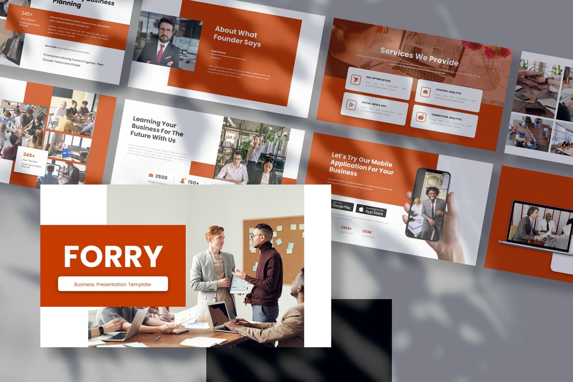 Template Presentasi PowerPoint Forry - Solusi Kreatif untuk Bisnis Anda
