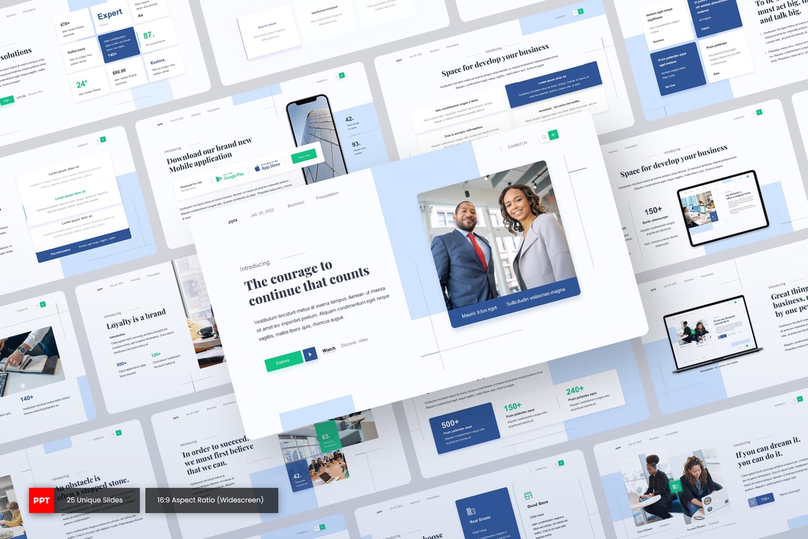 Template PowerPoint Bisnis Fortag - Solusi Presentasi Kreatif Anda