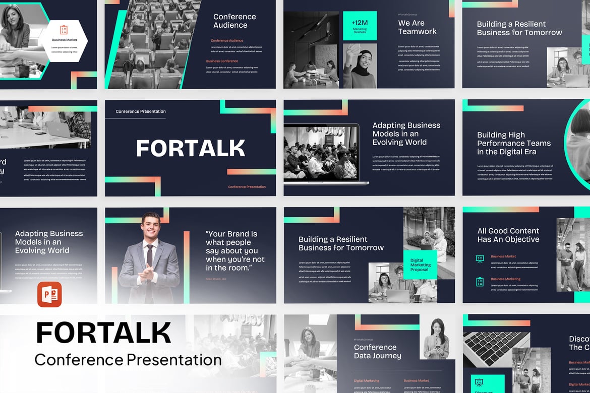 Template Powerpoint Fortalk - Solusi Presentasi Konferensi yang Menarik