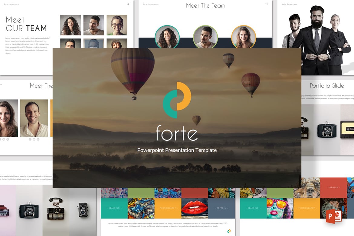 Forte - Template Presentasi PowerPoint Kreatif dan Minimalis