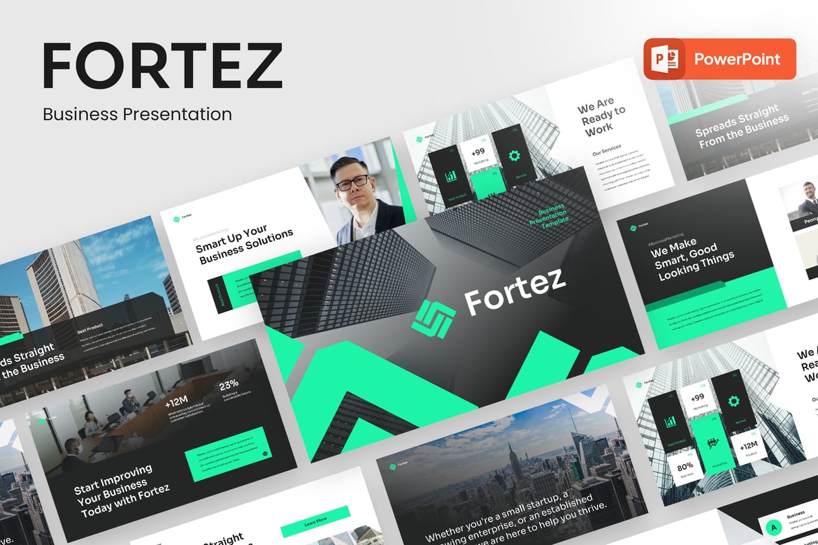 Fortez - Template Presentasi Powerpoint Profesional untuk Bisnis