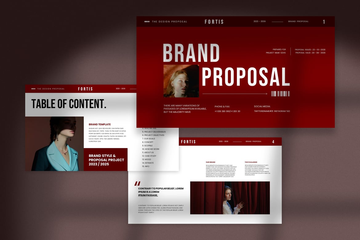 Fortis - Template Powerpoint Proposal Brand yang Elegan