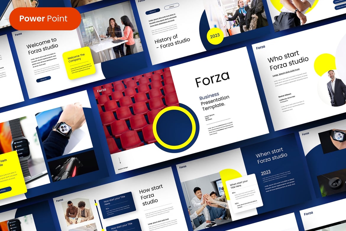 Forza – Template PowerPoint Bisnis yang Menarik
