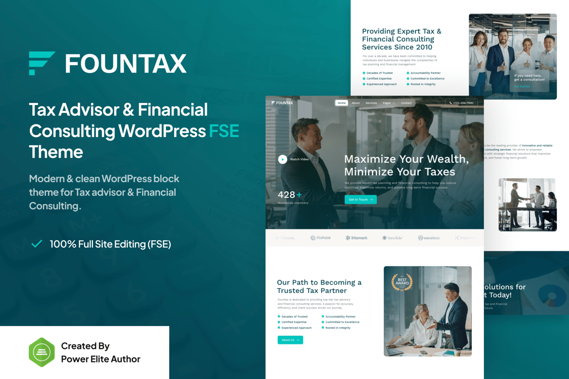 Fountax – Tema WordPress untuk Konsultasi Pajak dan Keuangan