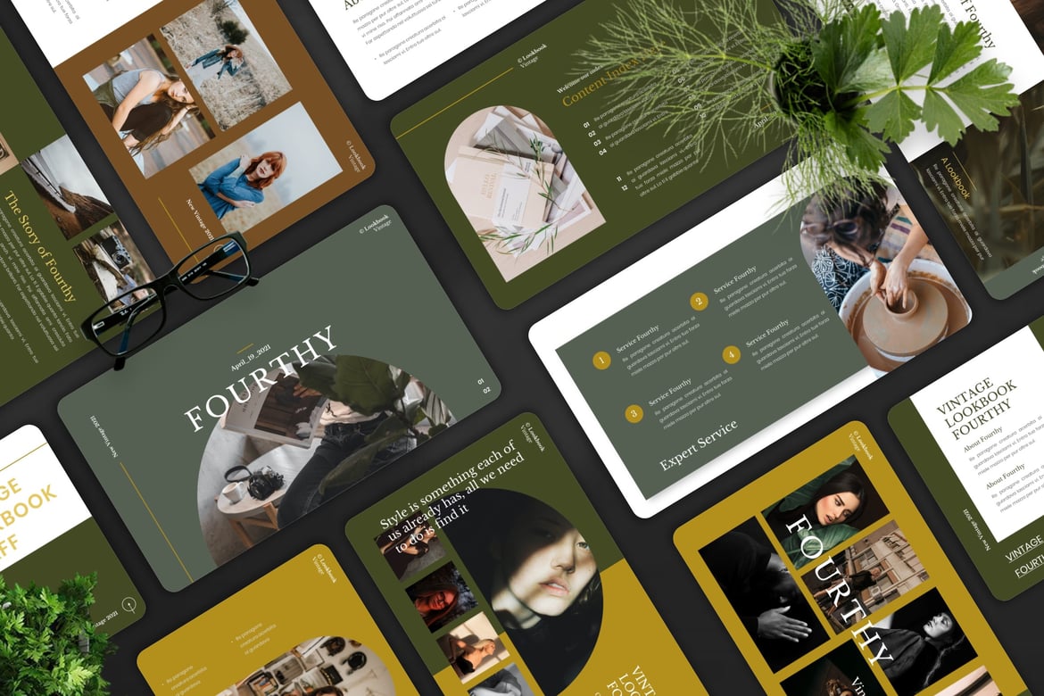 Fourthy - Template Presentasi Fashion yang Menarik