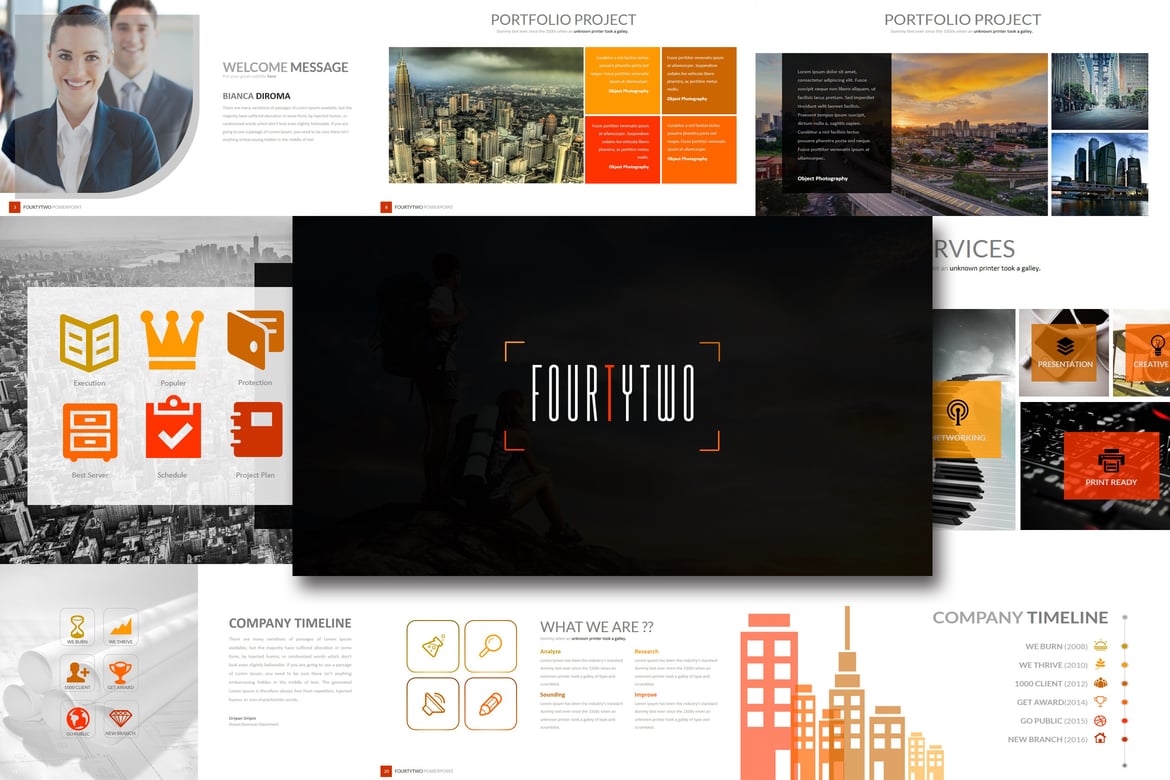 Template PowerPoint Fourty 2 - Presentasi Kreatif dan Profesional