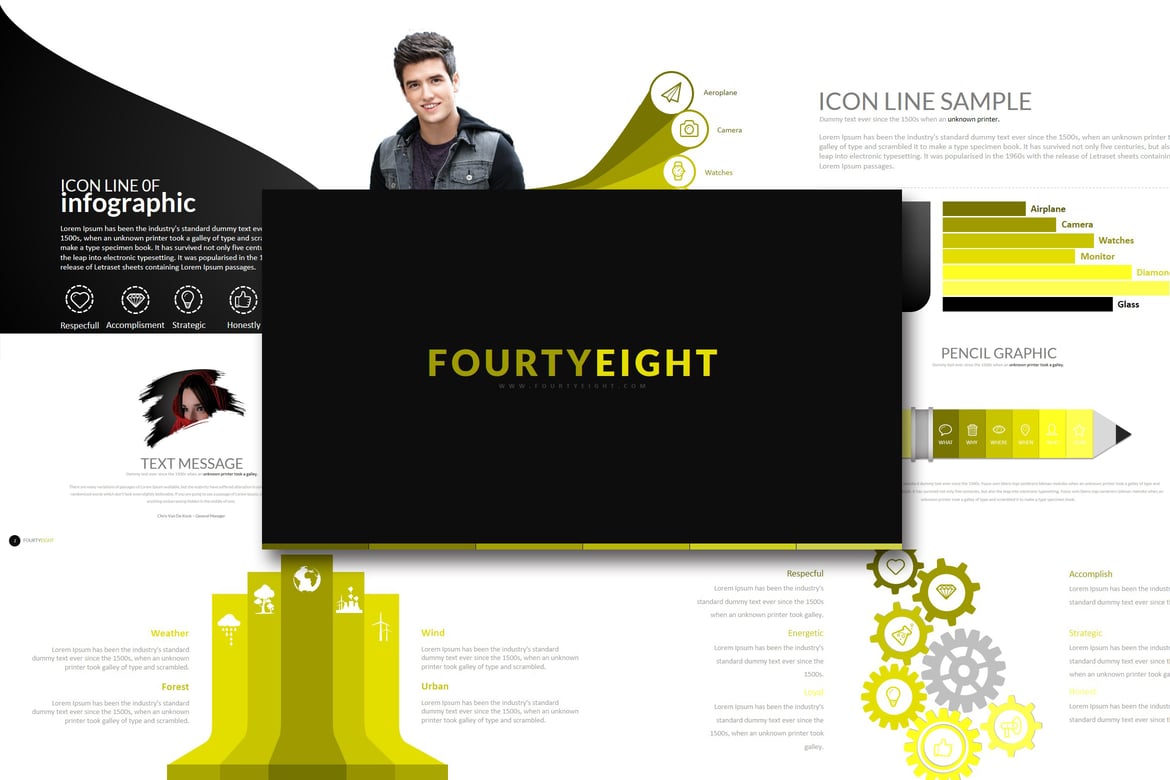 Template Presentasi Powerpoint Fourty 8 yang Menarik dan Profesional