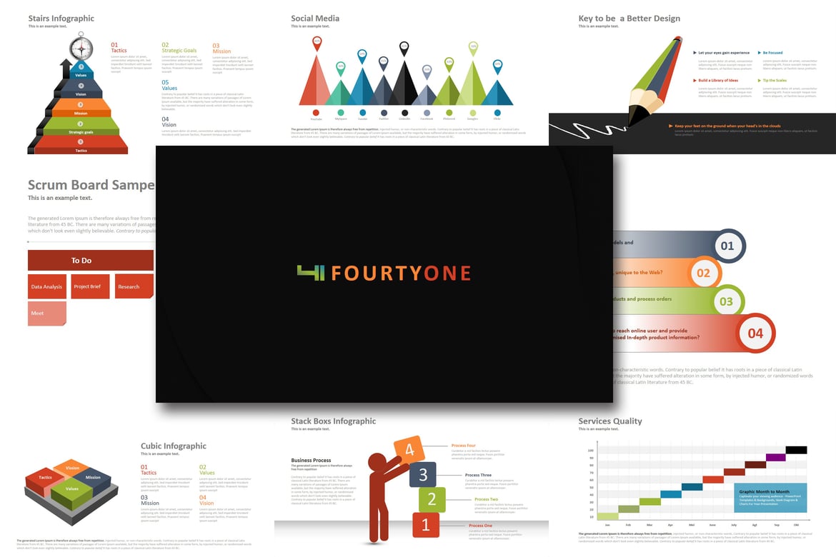 Template Presentasi Powerpoint Kreatif: Fourty One