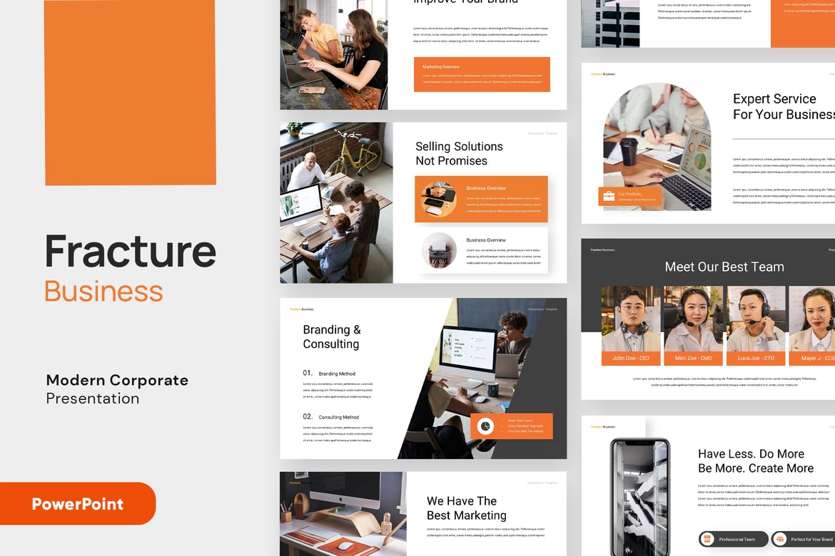 FRACTURE - Template PowerPoint Profesional untuk Segala Kebutuhan