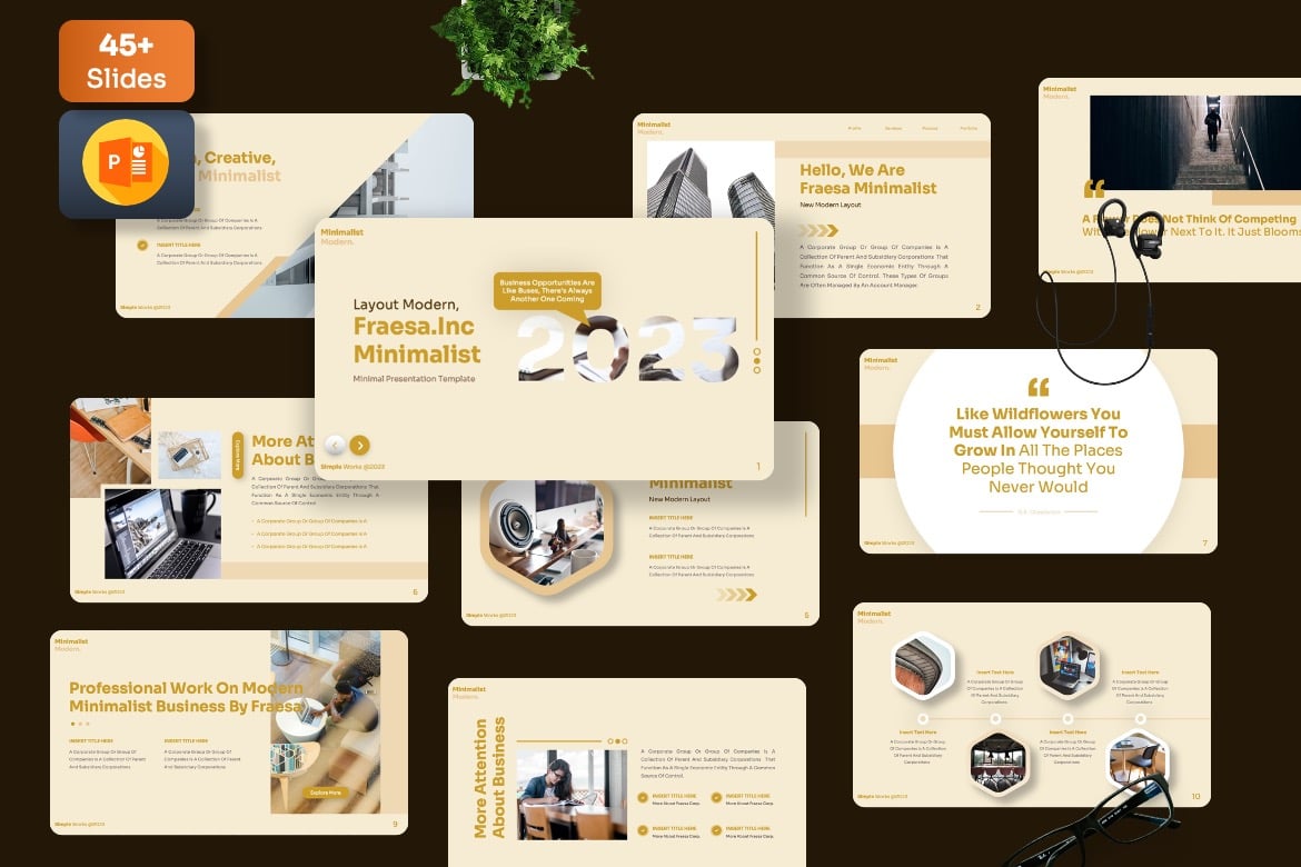Fraesa - Template Powerpoint Minimalis untuk Presentasi Profesional