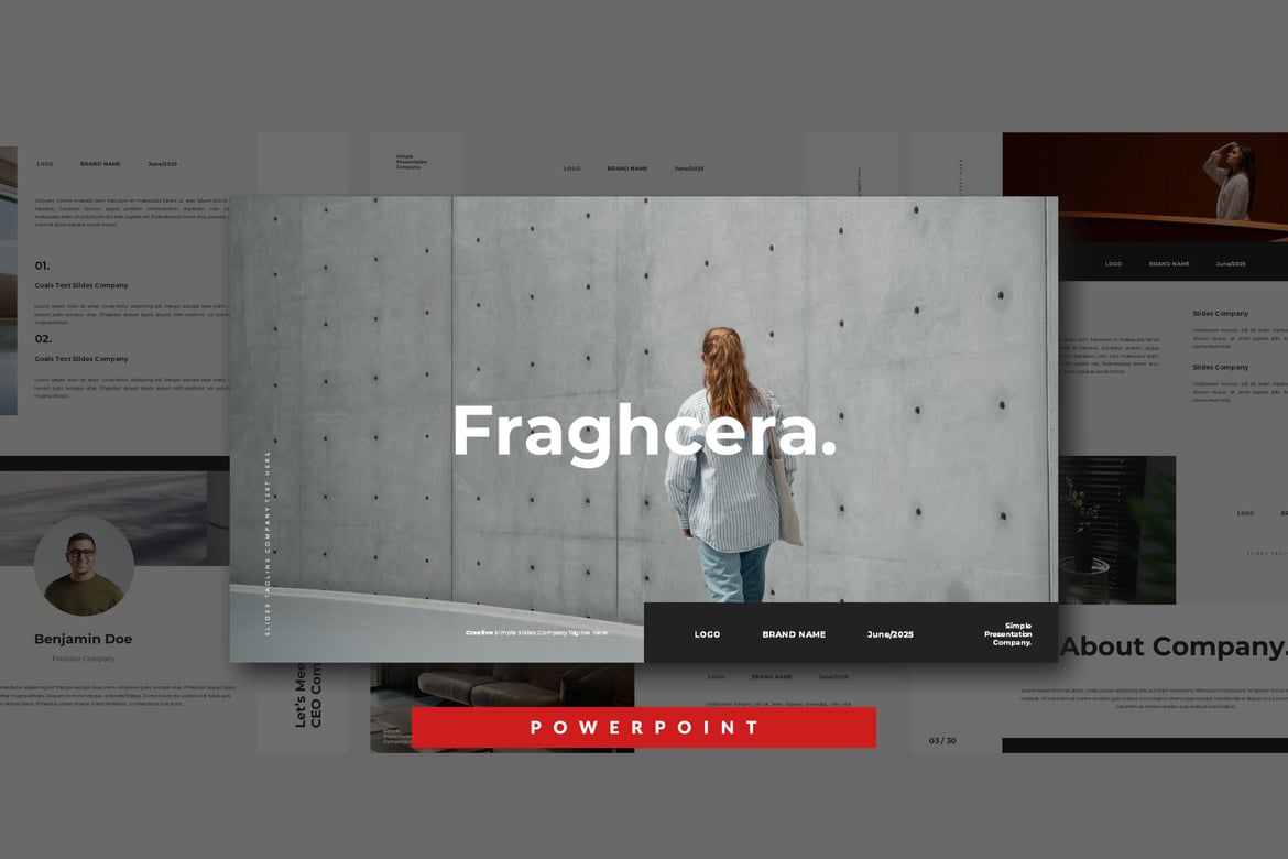 Template PowerPoint Fraghcera - Solusi Presentasi Kreatif Anda