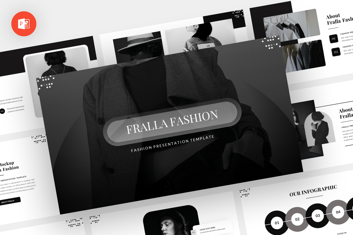 Template Presentasi Fashion Fralla - Desain Modern dan Profesional
