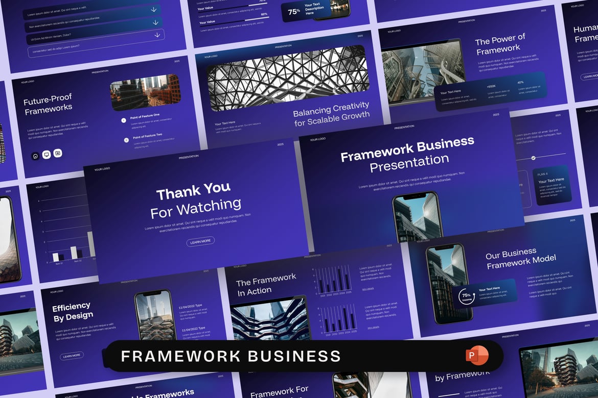 Template Presentasi PowerPoint Bisnis yang Modern dan Profesional