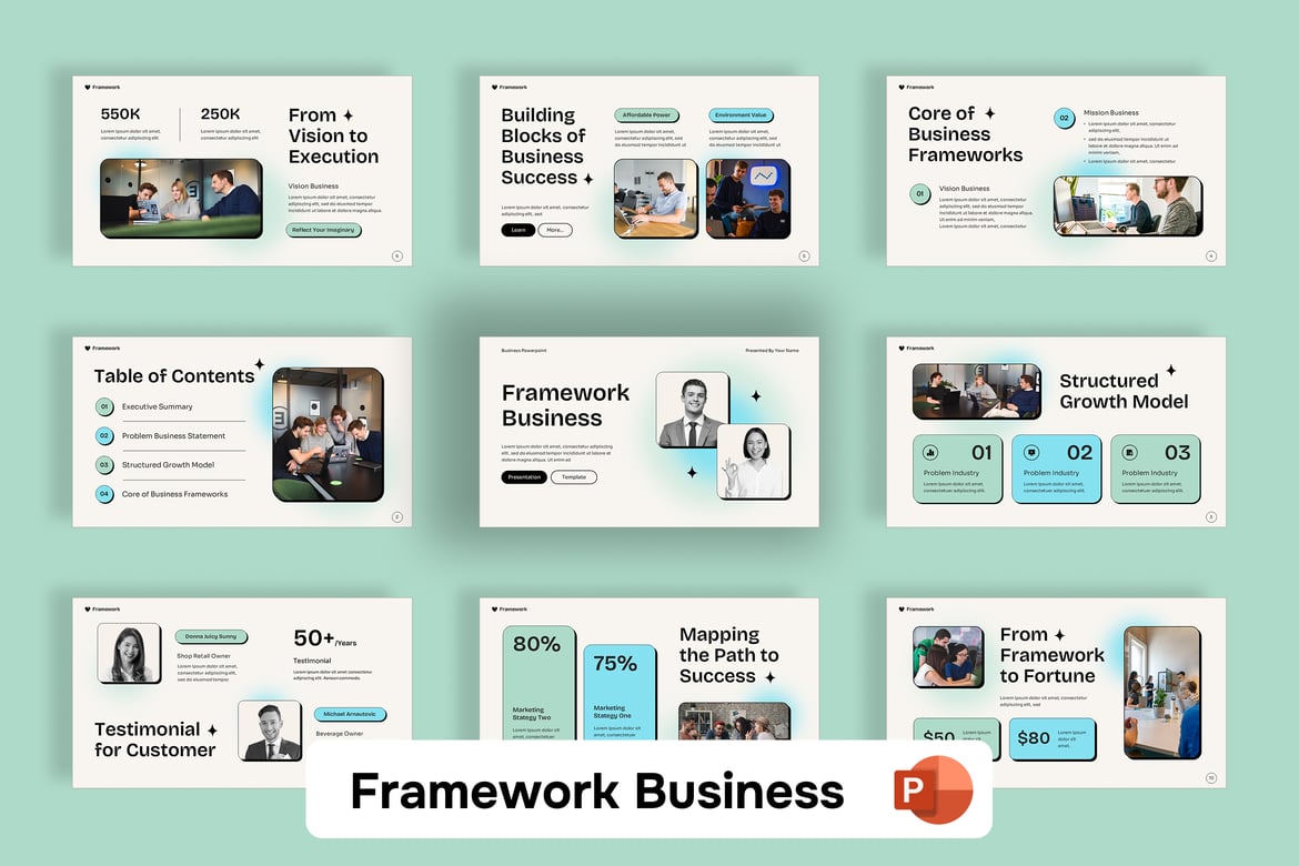 Template PowerPoint Strategi Bisnis yang Efektif
