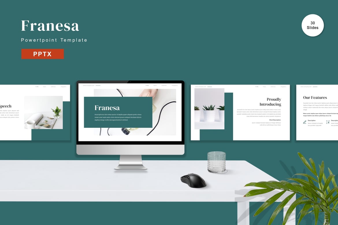 Franesa - Template PowerPoint Modern untuk Presentasi Menarik