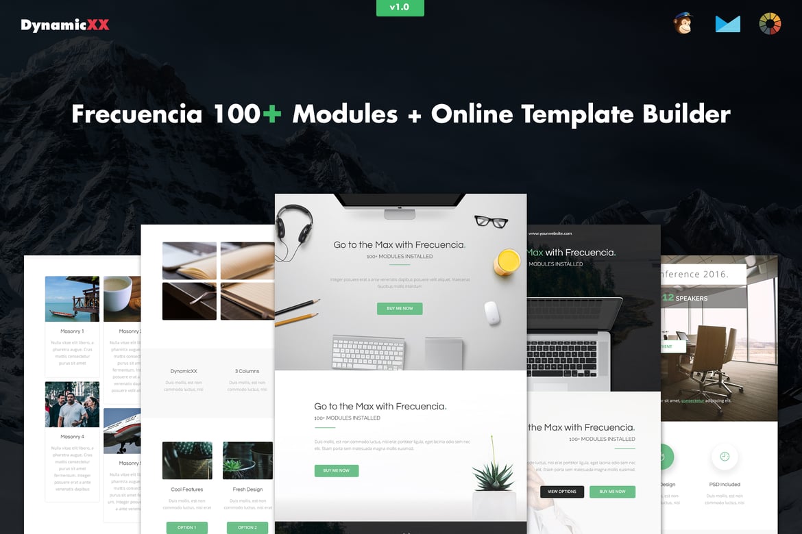 Template Website Frecuencia - 100+ Modul dengan Email + Pembuat Kustomisasi