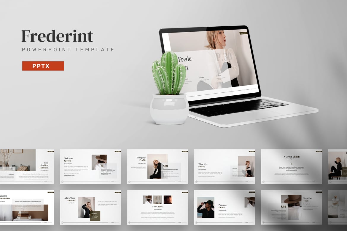 Frederint - Template PowerPoint Multifungsi